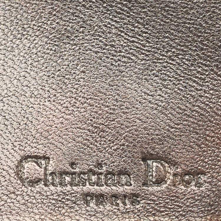 Pre Owned Dior Lady Dior Black Cannage Leather French Wallet