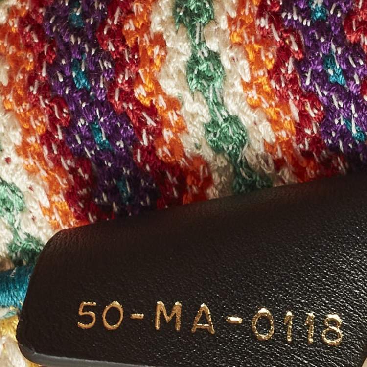 Pre Owned Dior Book Large Multicolor Embroidered Canvas Tote