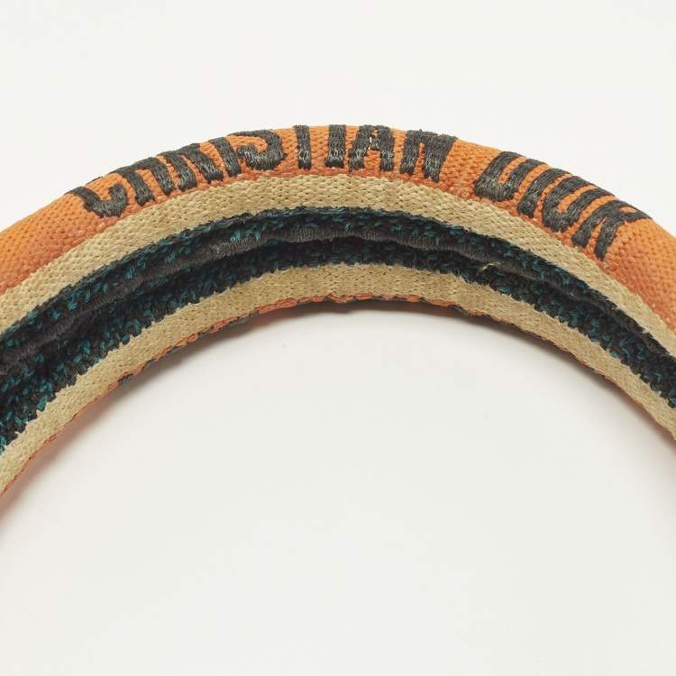 Pre Owned Dior Book Large Multicolor Embroidered Canvas Tote