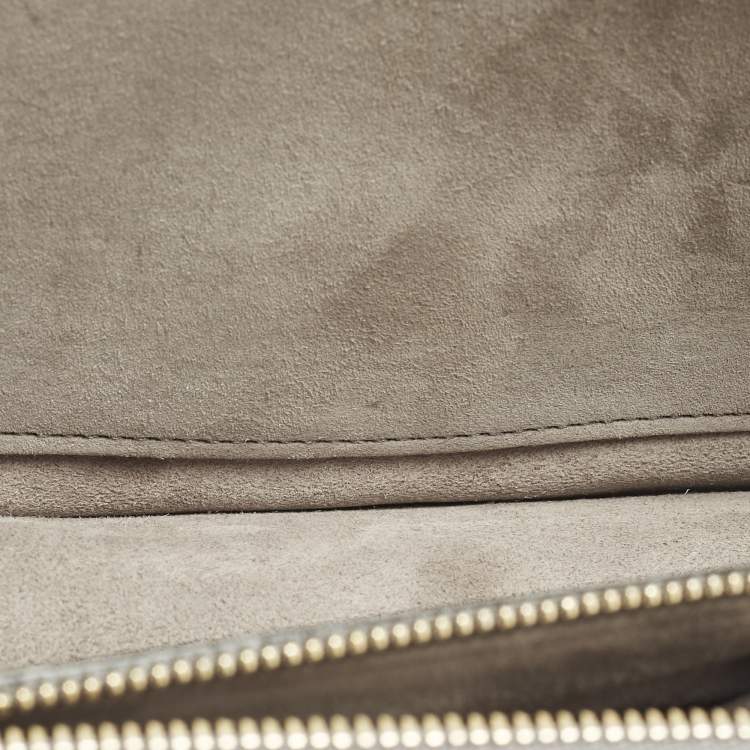 Pre Owned Dior Diorama Medium Grey Leather Flap Bag