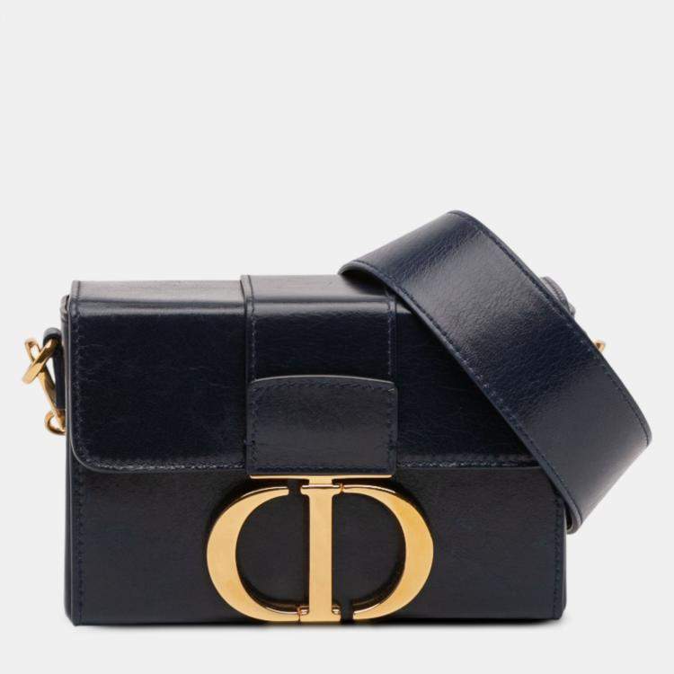 Pre Owned Dior Blue Leather 30 Montaigne Box Bag