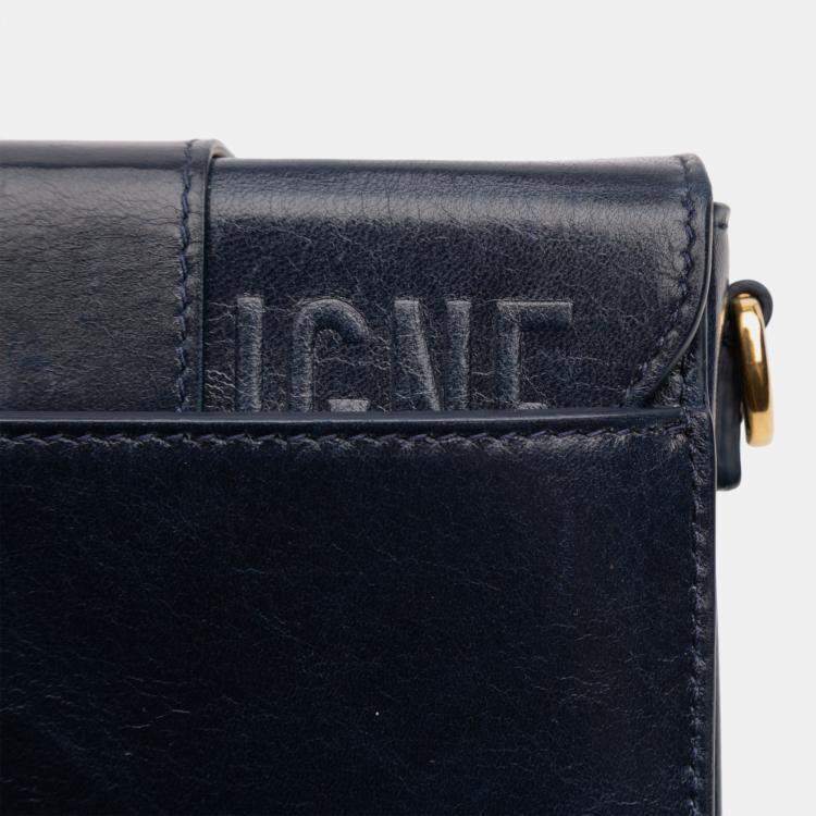 Pre Owned Dior Blue Leather 30 Montaigne Box Bag