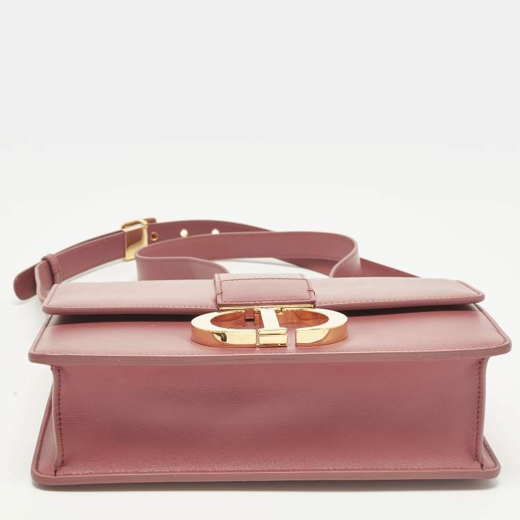 Pre Owned Dior 30 Montaigne Old Rose Leather Shoulder Bag