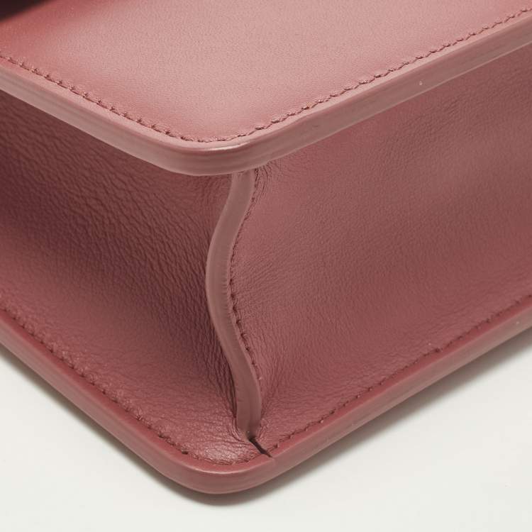 Pre Owned Dior 30 Montaigne Old Rose Leather Shoulder Bag