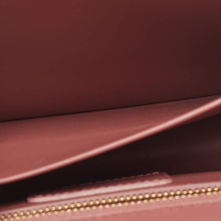 Pre Owned Dior 30 Montaigne Old Rose Leather Shoulder Bag