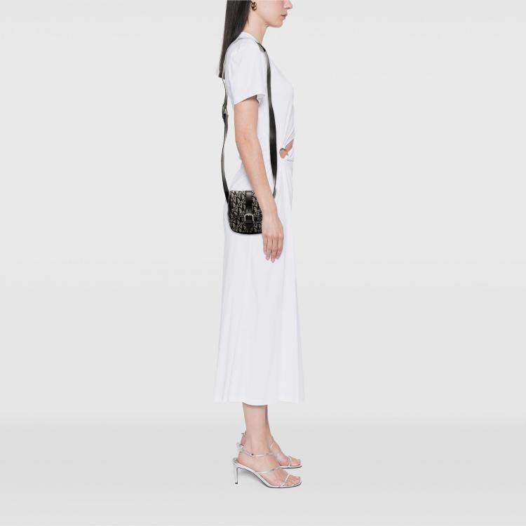 Pre Owned Dior Black Diorissimo Trotter Canvas Crossbody