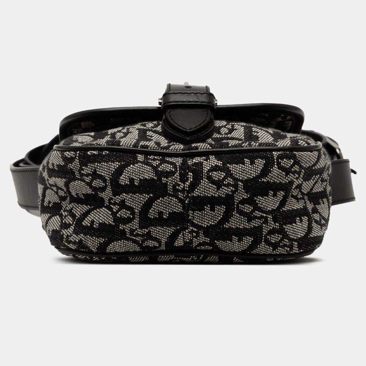 Pre Owned Dior Black Diorissimo Trotter Canvas Crossbody