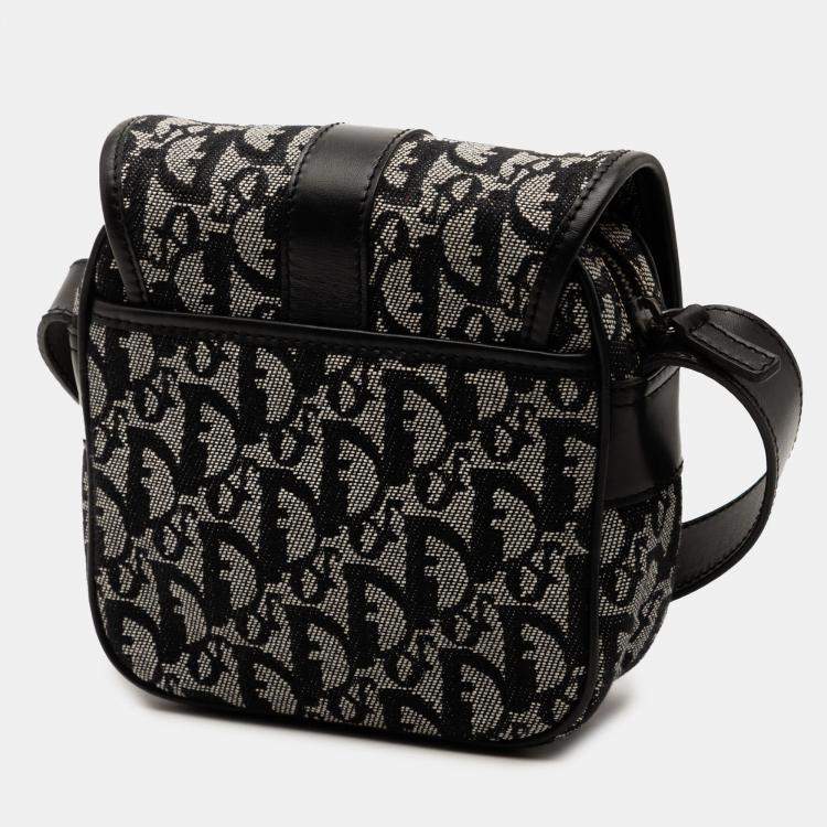 Pre Owned Dior Black Diorissimo Trotter Canvas Crossbody