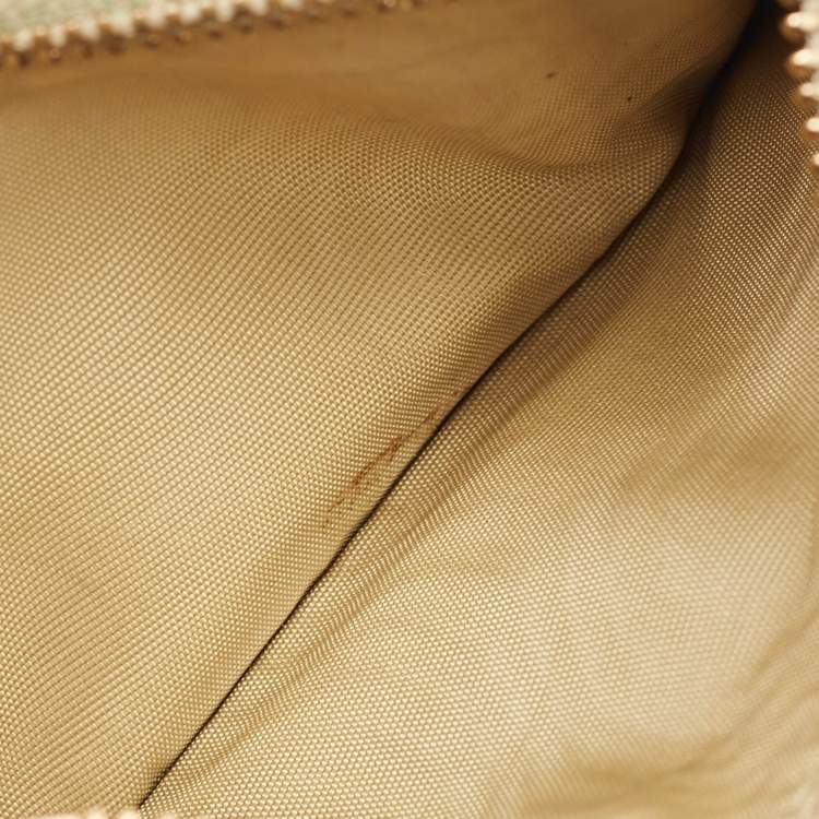 Pre Owned Dior Diorama Metallic Leather Zip Card Holder