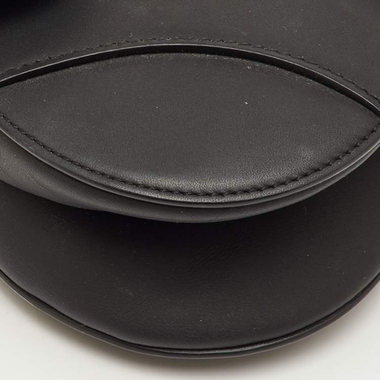 Pre Owned Dior Saddle Mini Ultra-Matte Black Leather Bag