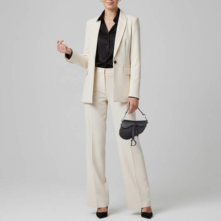 Pre Owned Dior Saddle Mini Ultra-Matte Black Leather Bag