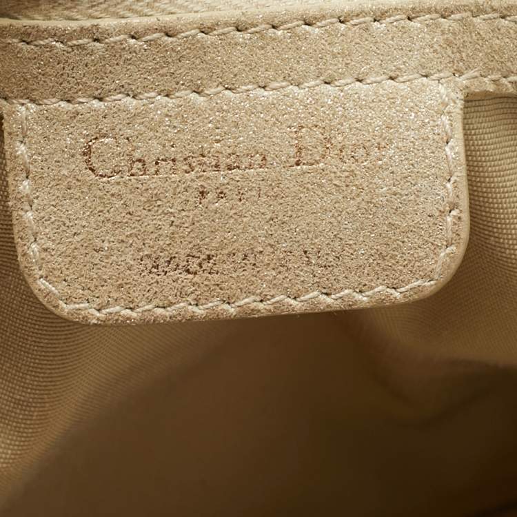 مملوكة مسبقًا Dior Le Trente Gold Shimmer Leather Shoulder Bag