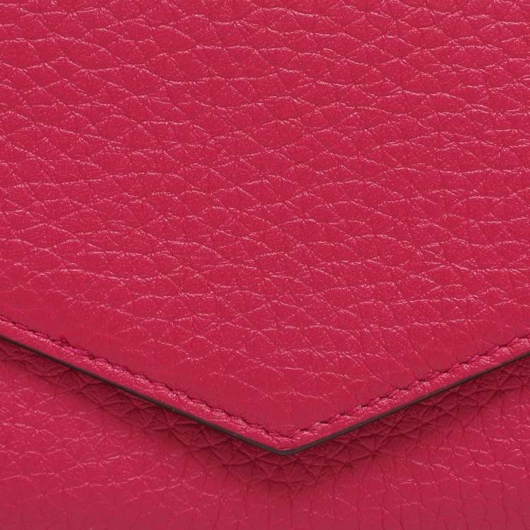 Pre Owned Dior Diorissimo Pink Leather Continental Wallet