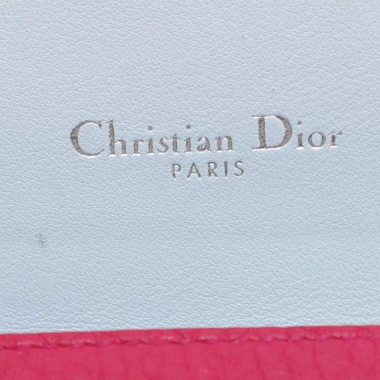 Pre Owned Dior Diorissimo Pink Leather Continental Wallet