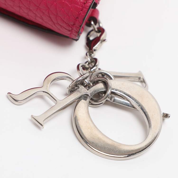 Pre Owned Dior Diorissimo Pink Leather Continental Wallet