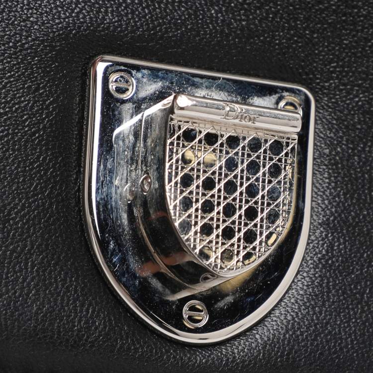 Pre Owned Dior Black Leather Small Diorama Shoulder Bag