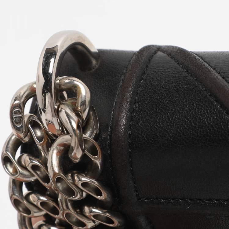 Pre Owned Dior Black Leather Small Diorama Shoulder Bag