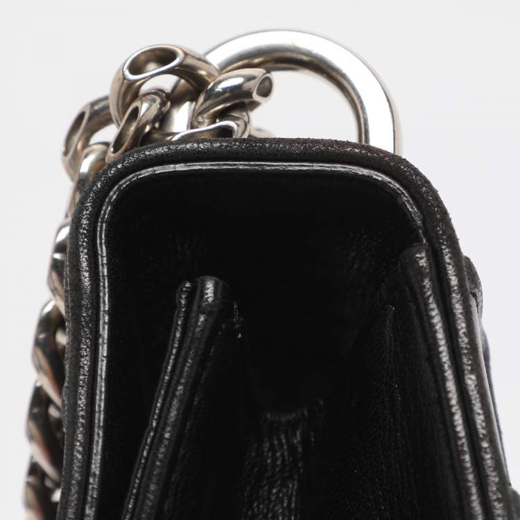 Pre Owned Dior Black Leather Small Diorama Shoulder Bag