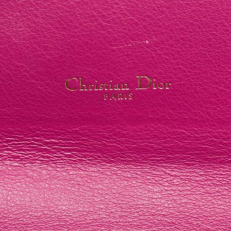 Pre Owned Dior Diorissimo Black Leather Long Wallet