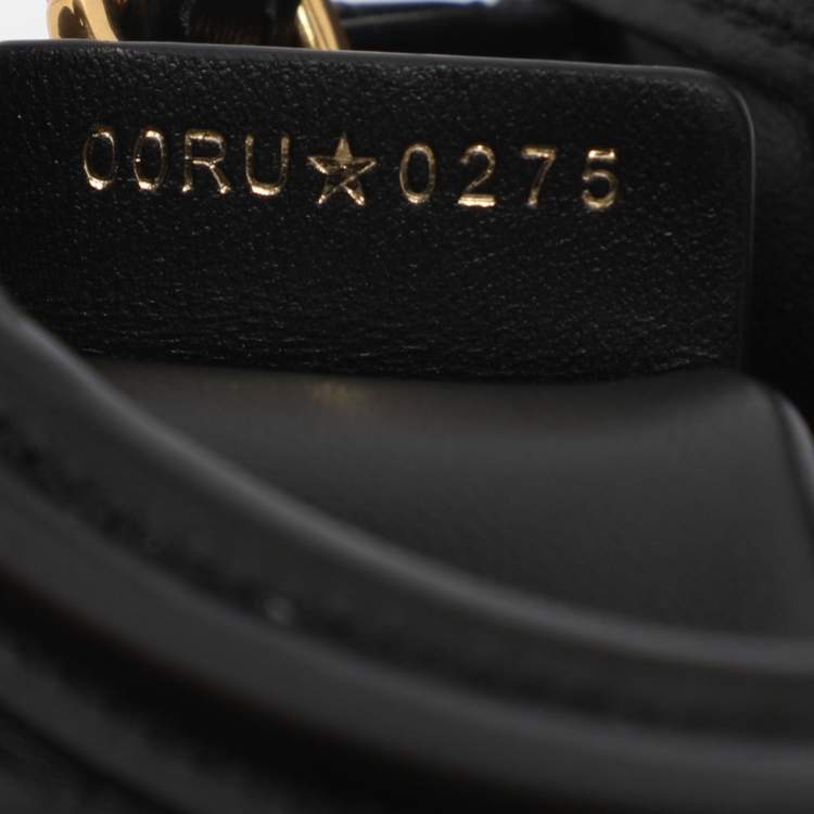 Pre Owned Dior Jolie Mini Black Cannage Quilted Leather Satchel