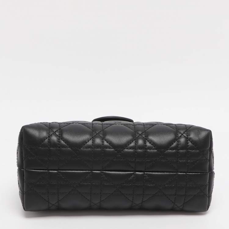 Pre Owned Dior Jolie Mini Black Cannage Quilted Leather Satchel