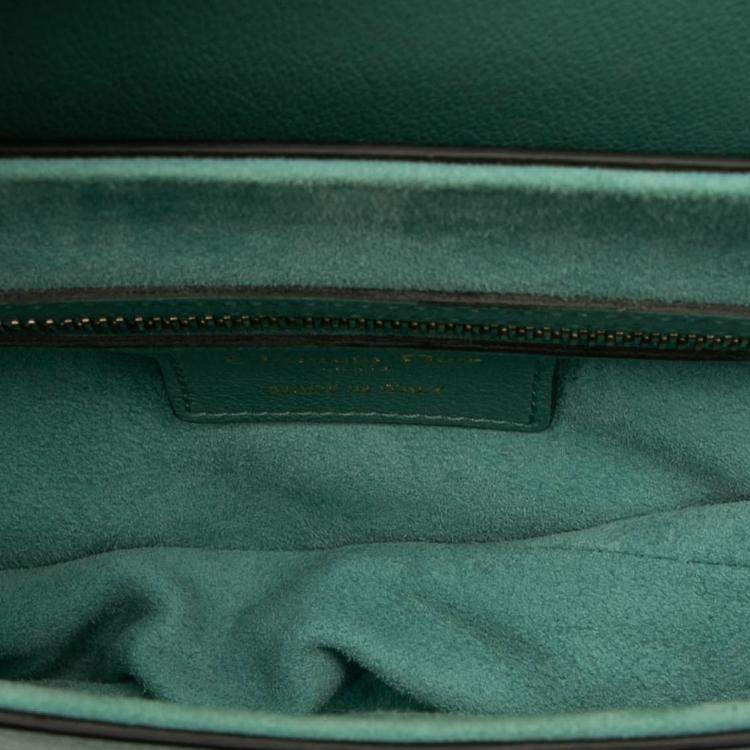 Pre Owned Dior Green Leather Saddle Bag