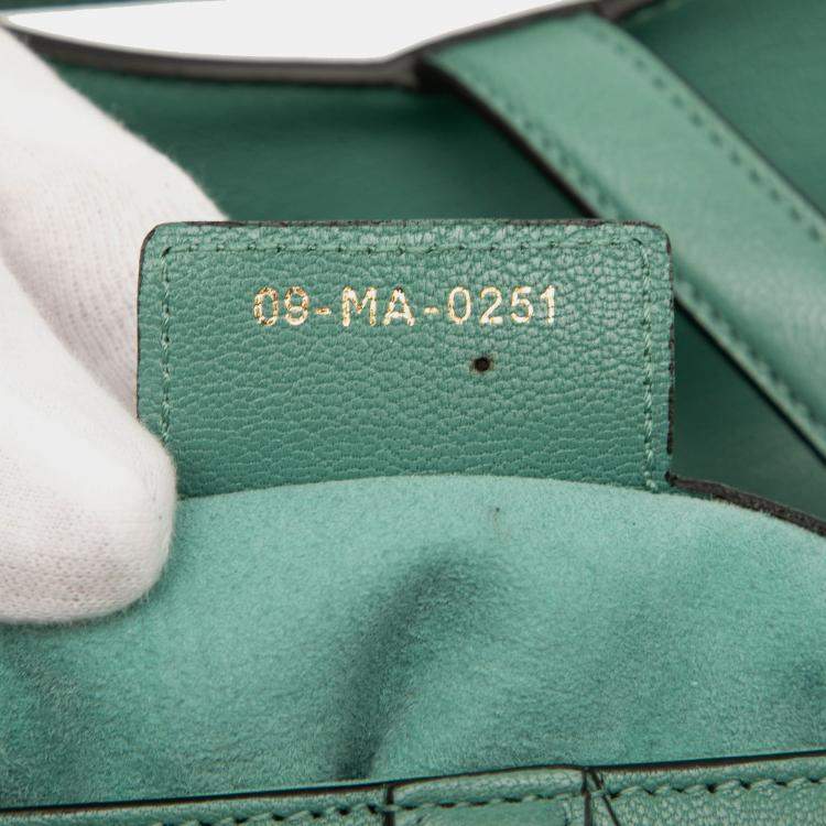 Pre Owned Dior Green Leather Saddle Bag