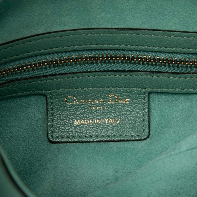 Pre Owned Dior Green Leather Saddle Bag