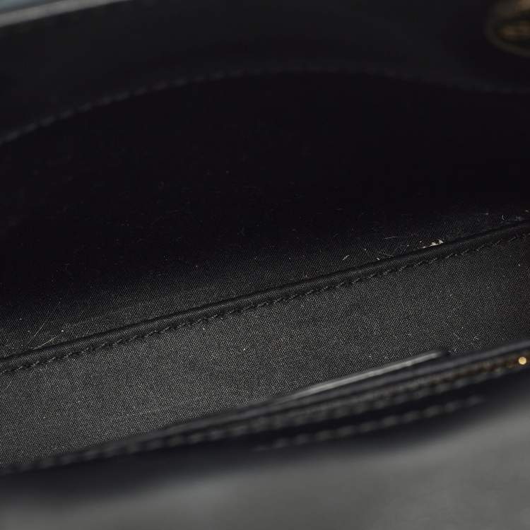 Pre Owned Dior Embroidered Beads Lady Dior Mini Leather and Suede Tote