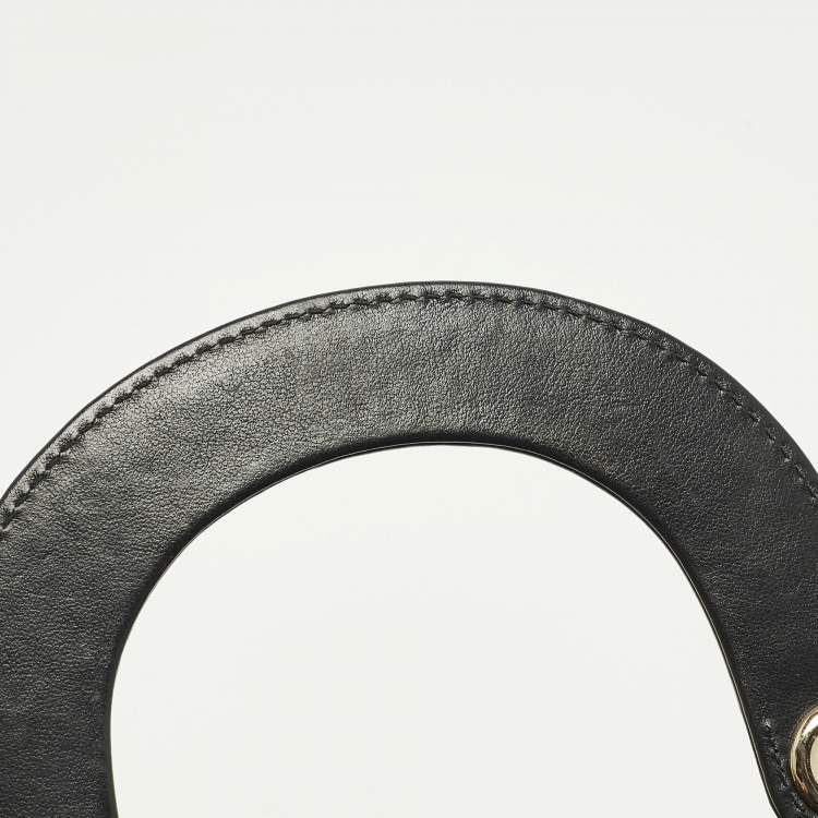 Pre Owned Dior Embroidered Beads Lady Dior Mini Leather and Suede Tote