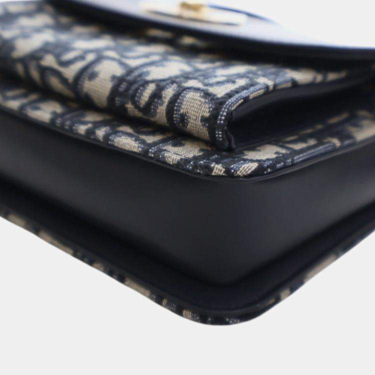 مملوكة مسبقًا Dior Blue Mini Oblique Canvas Miss Maddy Flap