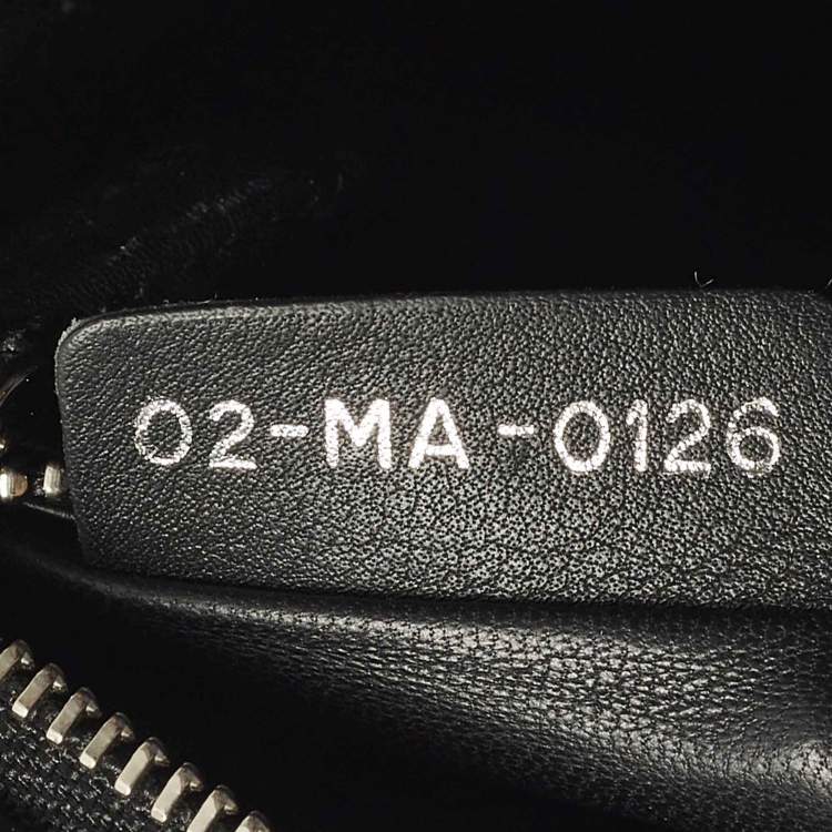 Pre Owned Dior Patchwork Diorama Medium Black Leather Shoulder Bag