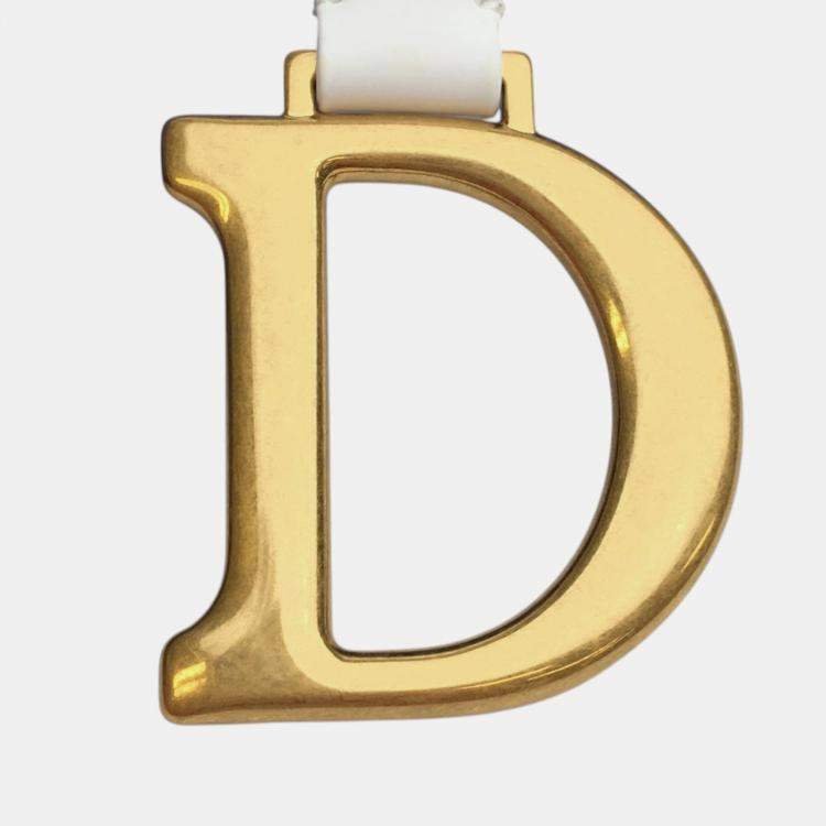 Pre Owned Dior Blue Perforated Oblique Embossed Calfskin Saddle Bag