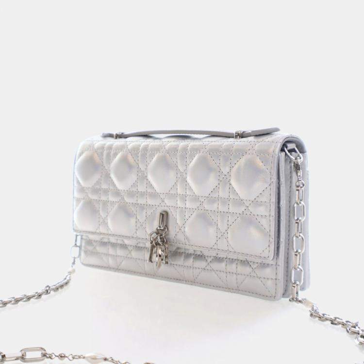 Pre Owned  حقيبة ديور ماي ليدي ديور جلد ضأن كريستيان ديور