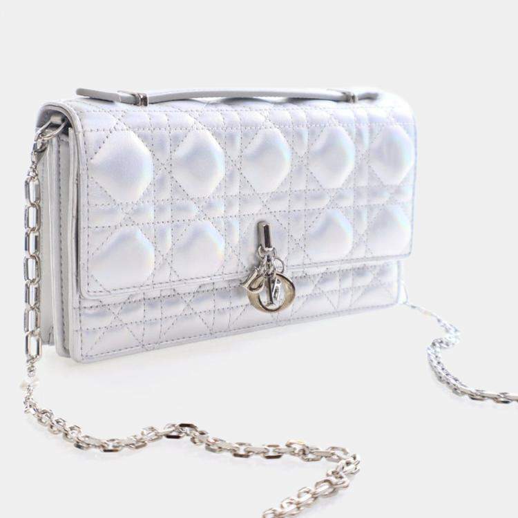 Pre Owned  حقيبة ديور ماي ليدي ديور جلد ضأن كريستيان ديور