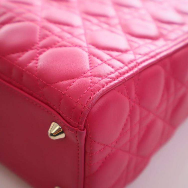 Pre Owned Christian Dior Large Lambskin Lady Dior