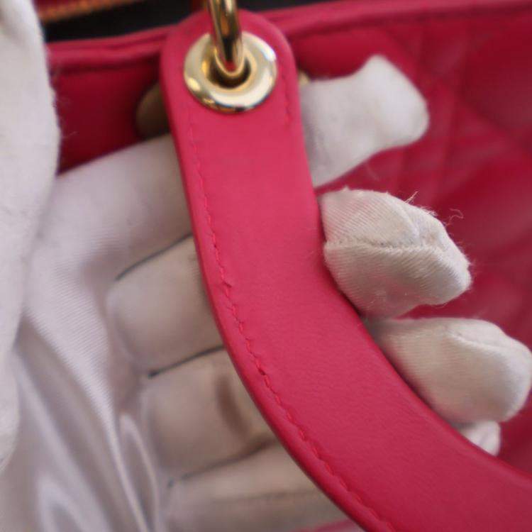 Pre Owned Christian Dior Large Lambskin Lady Dior