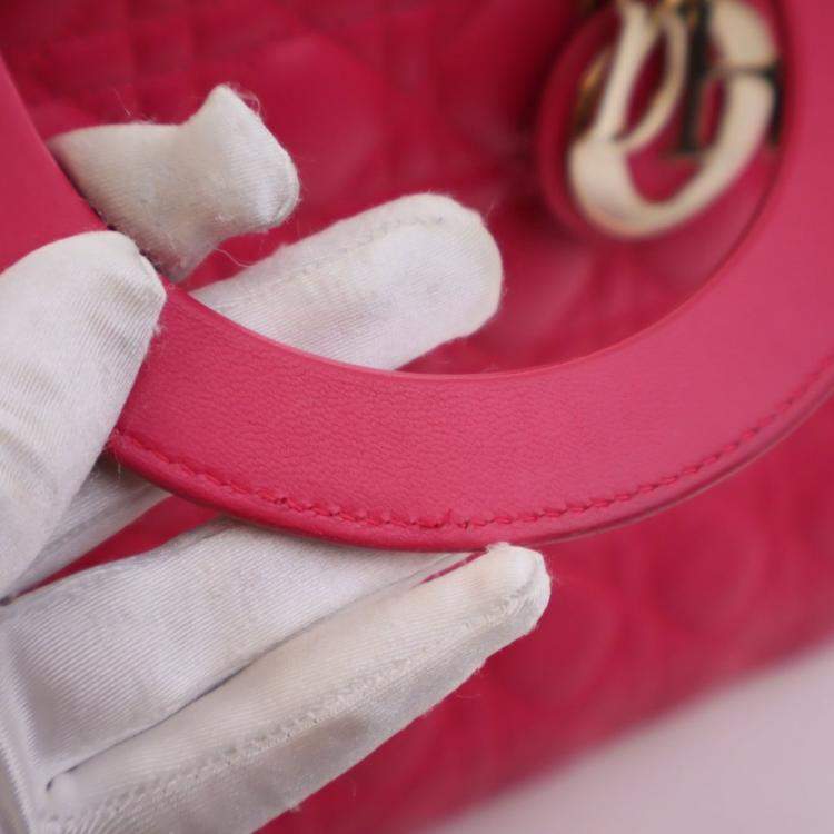 Pre Owned Christian Dior Large Lambskin Lady Dior