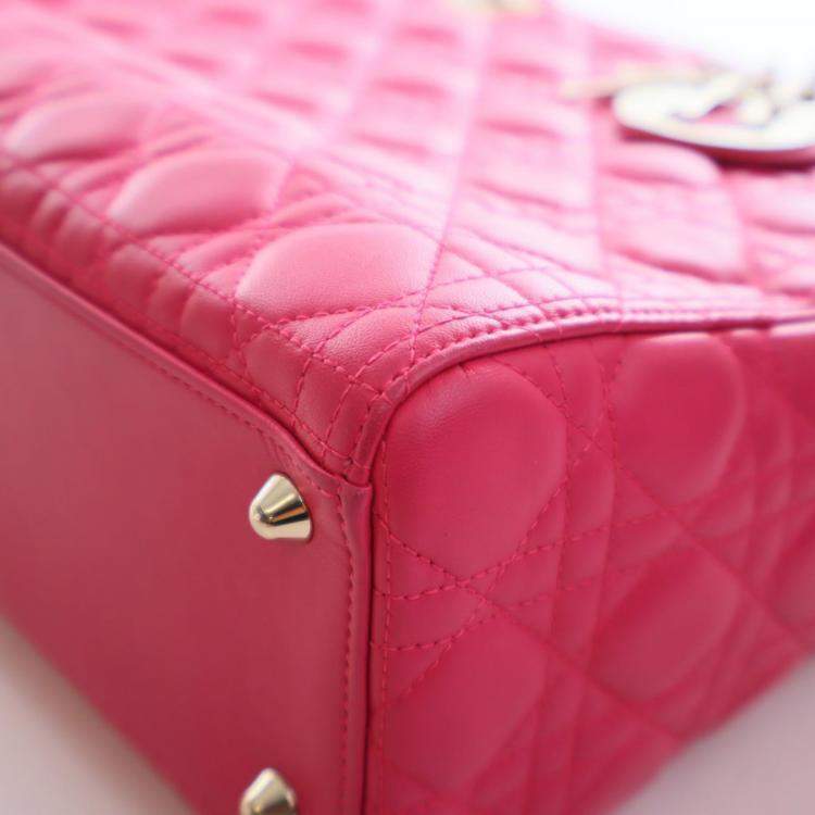 Pre Owned Christian Dior Large Lambskin Lady Dior