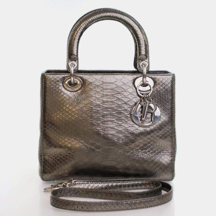 Pre Owned Dior Medium Python Lady Dior