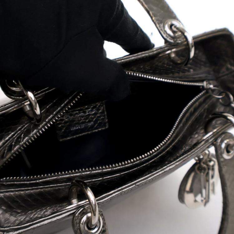 Pre Owned Dior Medium Python Lady Dior