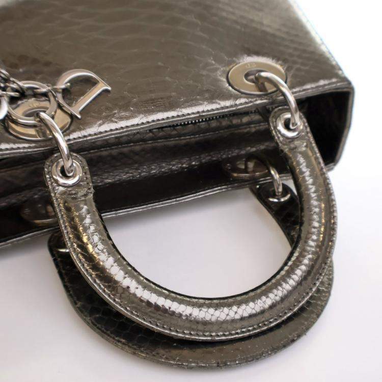Pre Owned Dior Medium Python Lady Dior