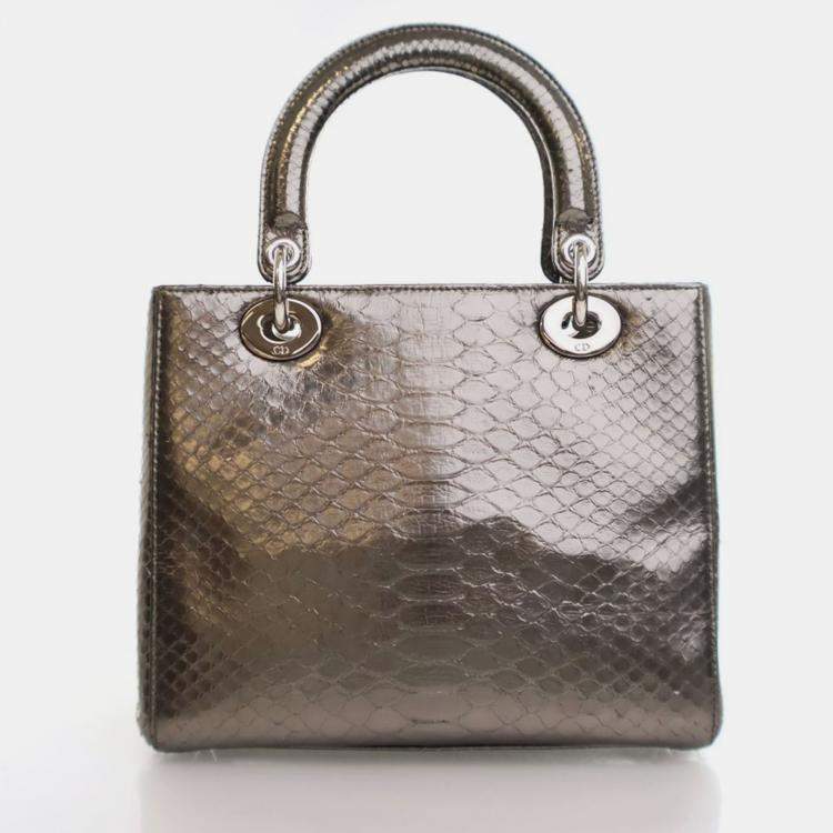 Pre Owned Dior Medium Python Lady Dior