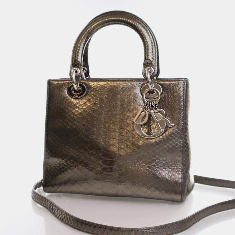 Pre Owned Dior Medium Python Lady Dior