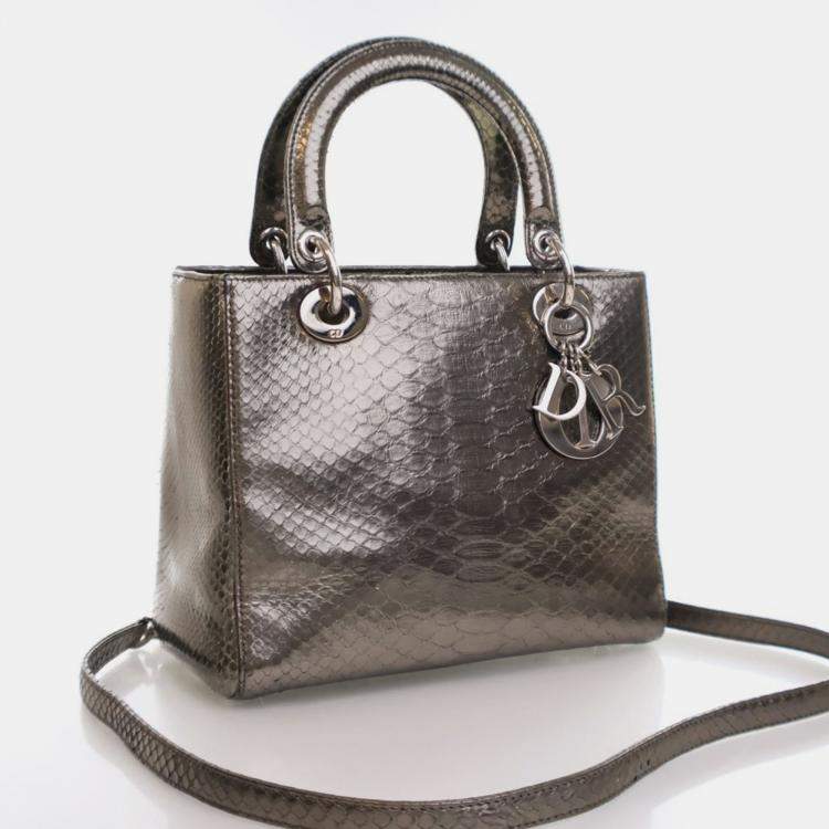 Pre Owned Dior Medium Python Lady Dior