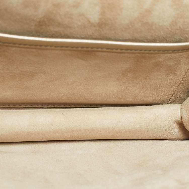 Pre Owned Dior Diorevolution Metallic Leather Flap Clutch