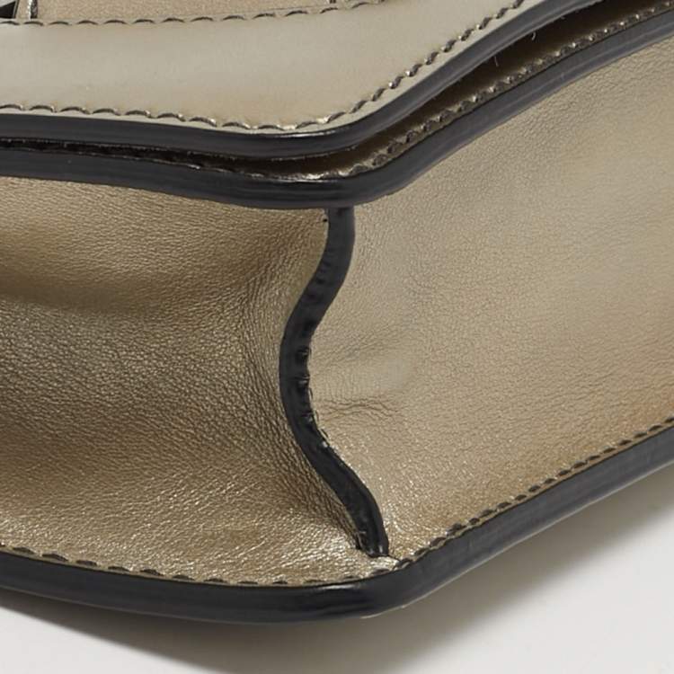 Pre Owned Dior Diorevolution Metallic Leather Flap Clutch