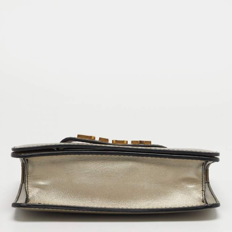 Pre Owned Dior Diorevolution Metallic Leather Flap Clutch