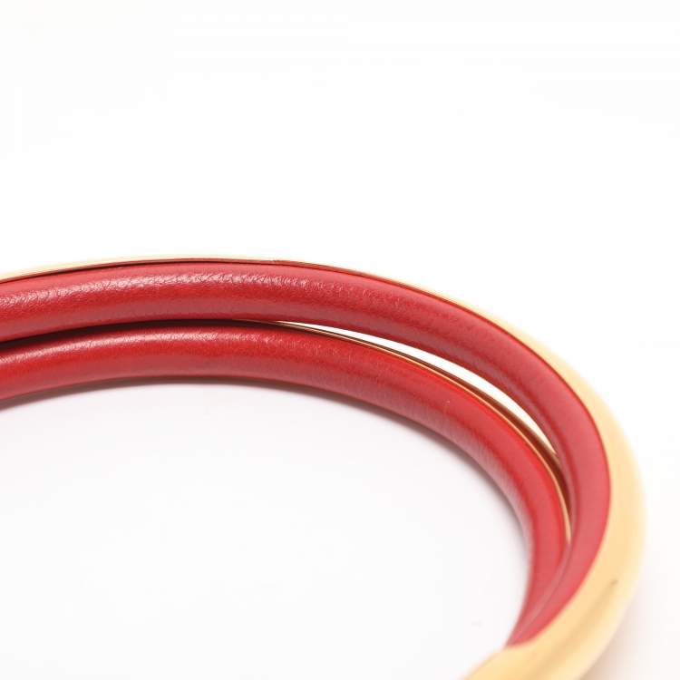 Pre Owned Dior 61 Crystal Embellished Red Leather and Suede Hobo