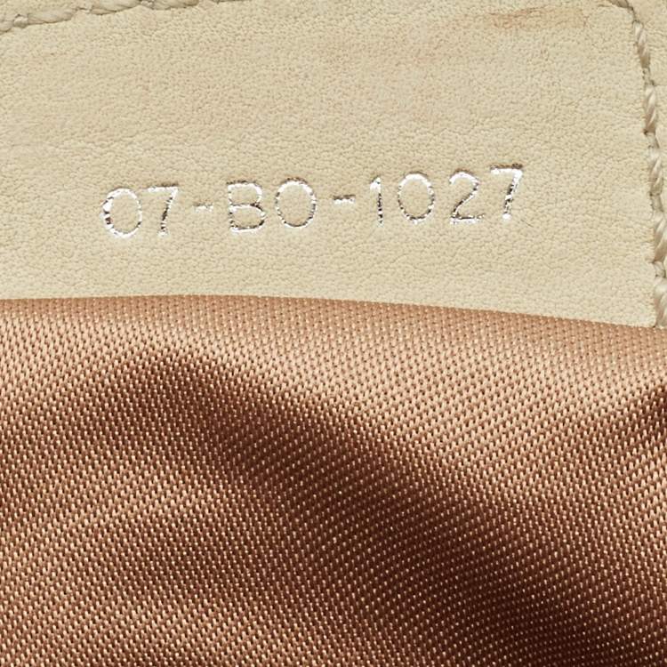 Pre Owned Dior Gypsy Ruffle Olive Large Green Leather Hobo